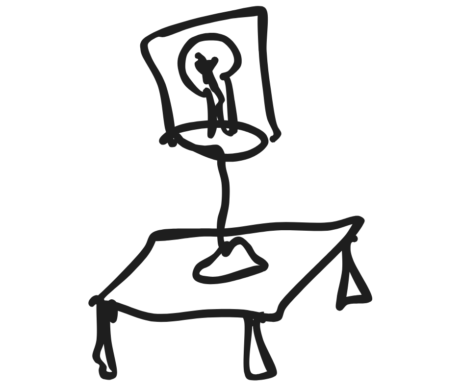 Table and lamp